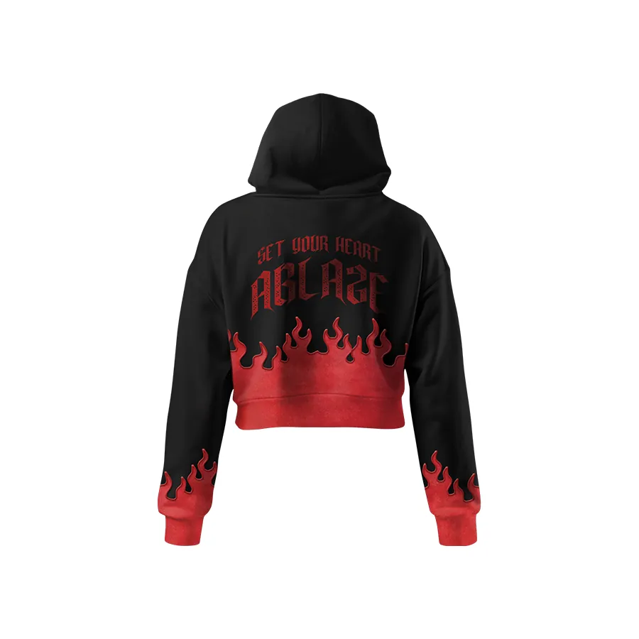 Hoodie court femme Rengoku Demon Slayer — Demon Slayer SENKYRA SAMA, vue 1