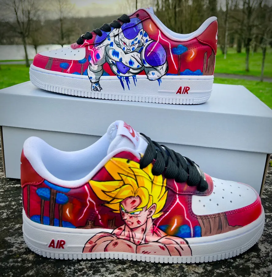 Sneakers custom Goku vs Freezer Dragon Ball — Dragon Ball SENKYRA SAMA, vue 1