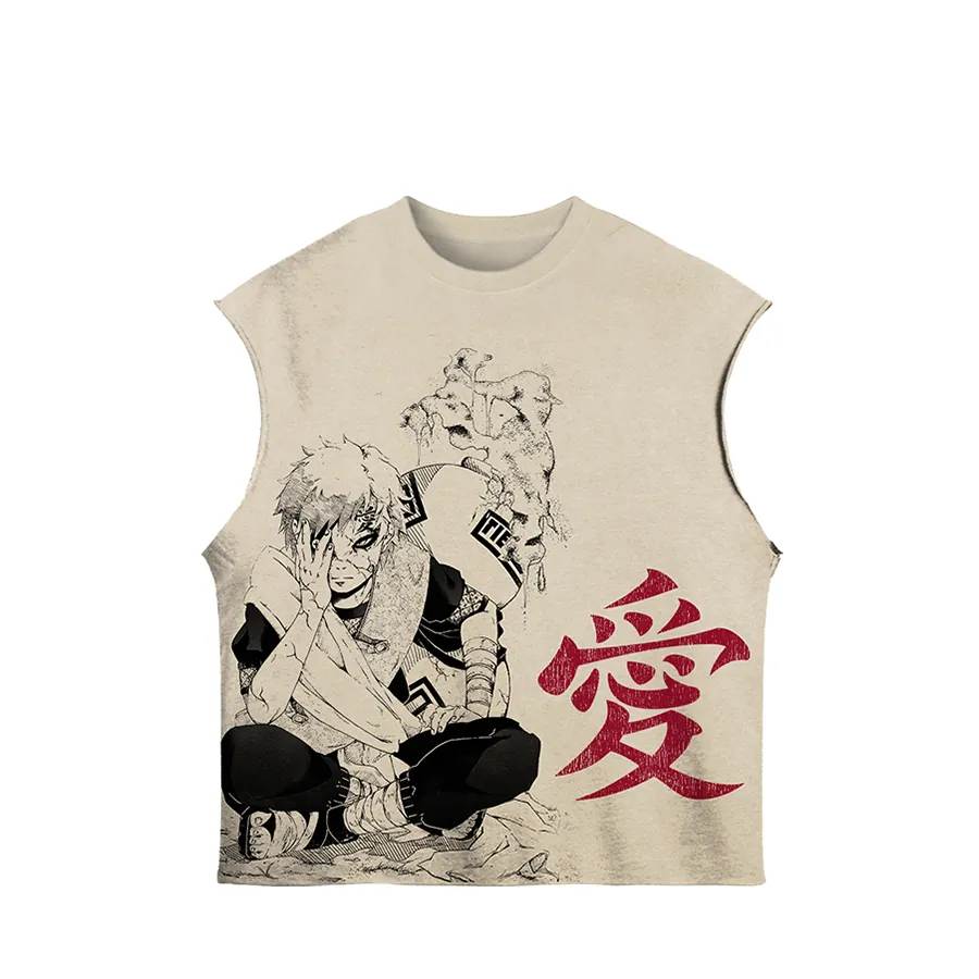 T-shirt sans manches Gaara Naruto — Naruto SENKYRA SAMA, vue 1