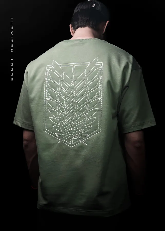 T-shirt oversize Bataillon d'exploration Attack on Titan — Attack on Titan SENKYRA SAMA, vue 1