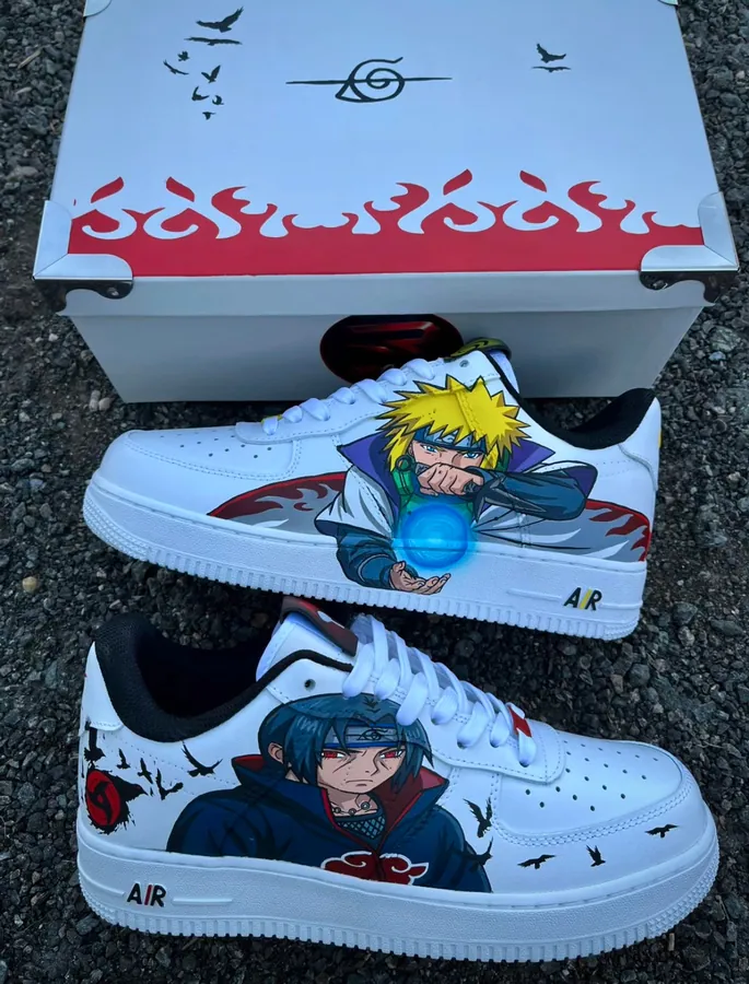 Sneakers custom Minato et Itachi Naruto — Naruto SENKYRA SAMA, vue 1