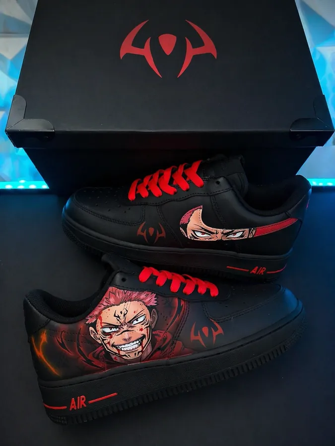 Sneakers custom Sukuna Jujutsu Kaisen — Jujutsu Kaisen SENKYRA SAMA, vue 1