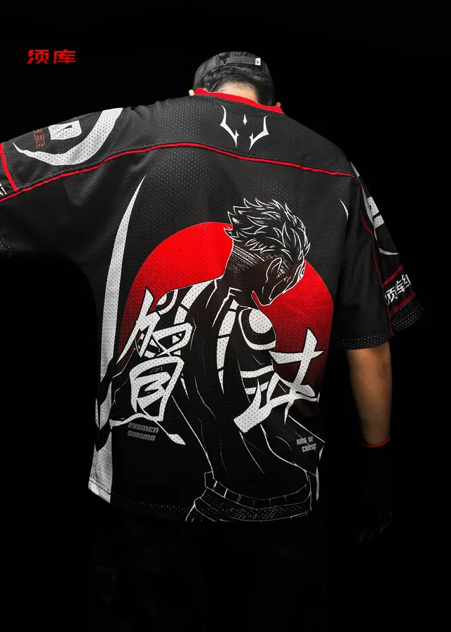 Maillot Sukuna Jujutsu Kaisen — Soleil rouge — Jujutsu Kaisen SENKYRA SAMA, vue 1
