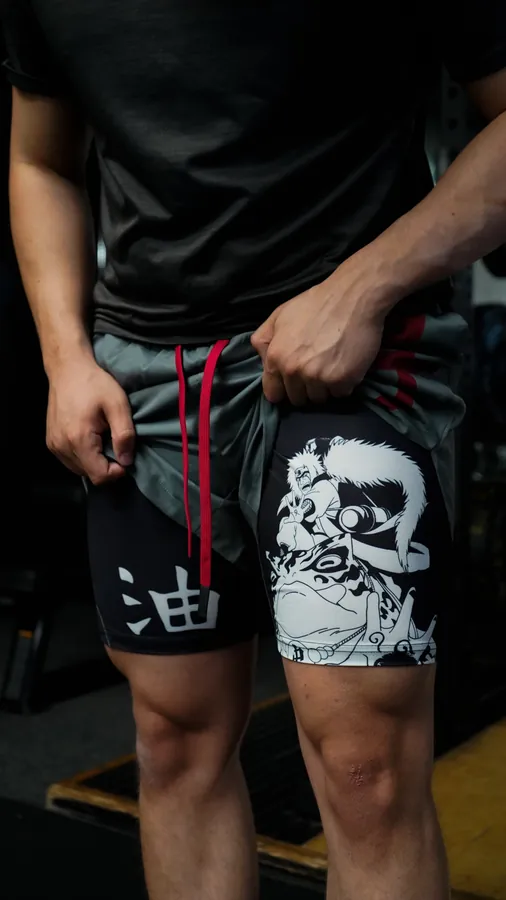 Short de sport Jiraiya Naruto — Naruto SENKYRA SAMA, vue 1