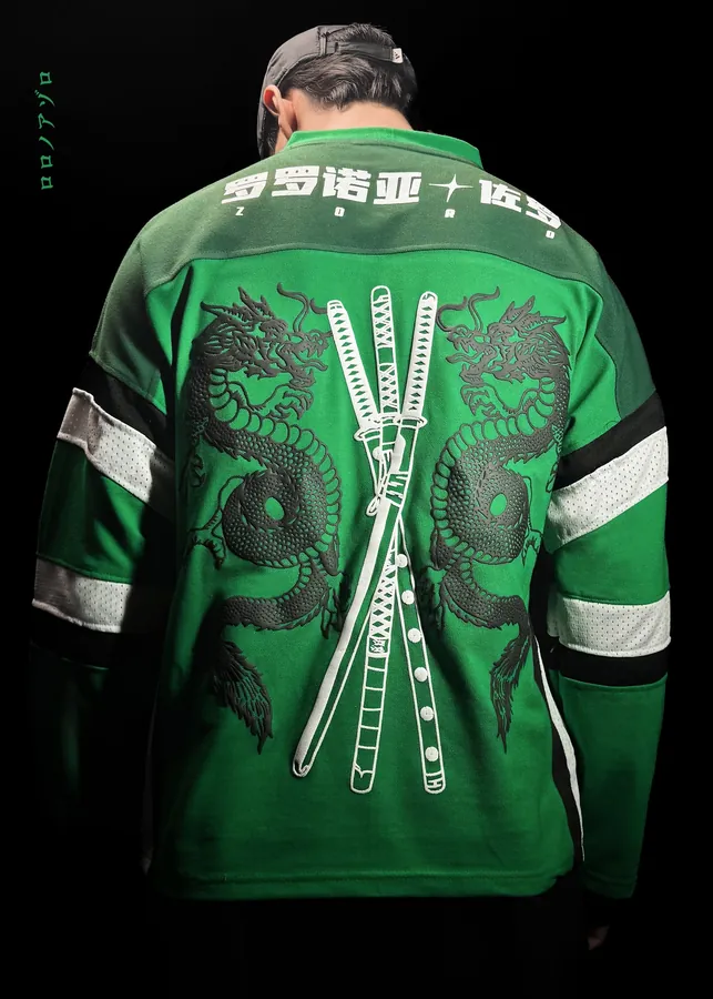 T-shirt oversize Zoro One Piece — Trois sabres — One Piece SENKYRA SAMA, vue 1